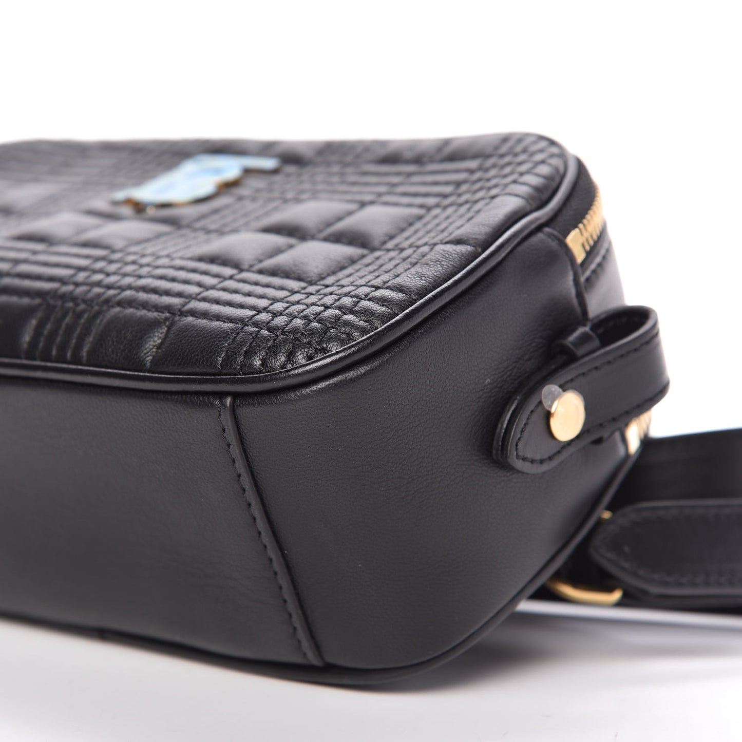 Lambskin Quilted Camera Bag Black