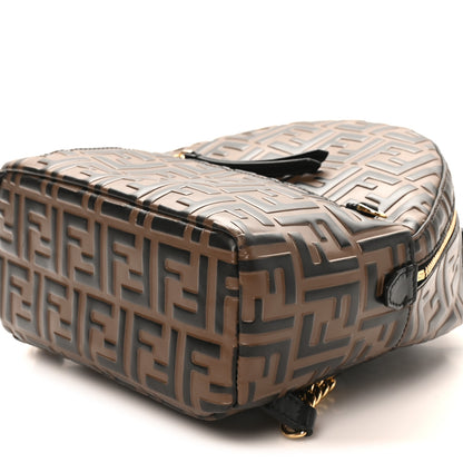 Fendi Vitello Bi-Color FF 1974 Embossed Mini Backpack Maya Black 10 of 11