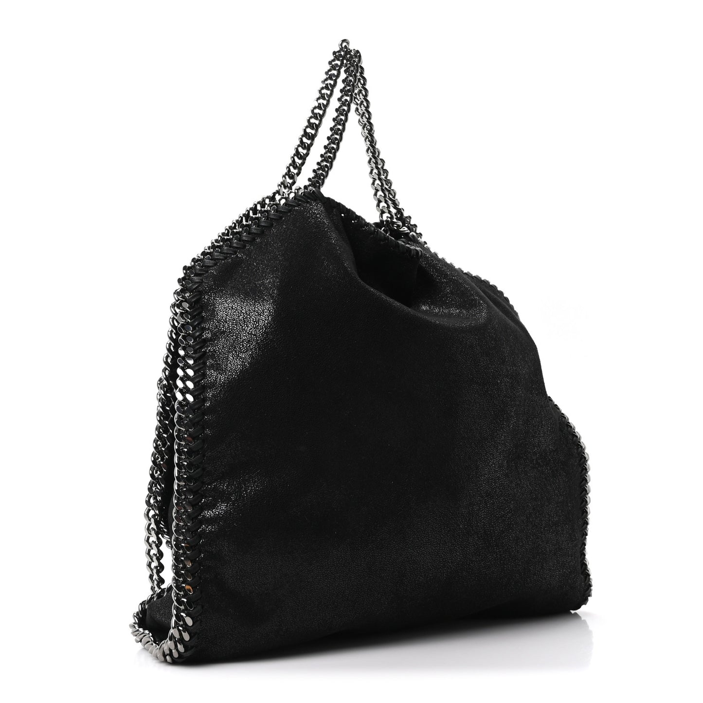 Shaggy Deer Falabella Fold Over Tote  Black