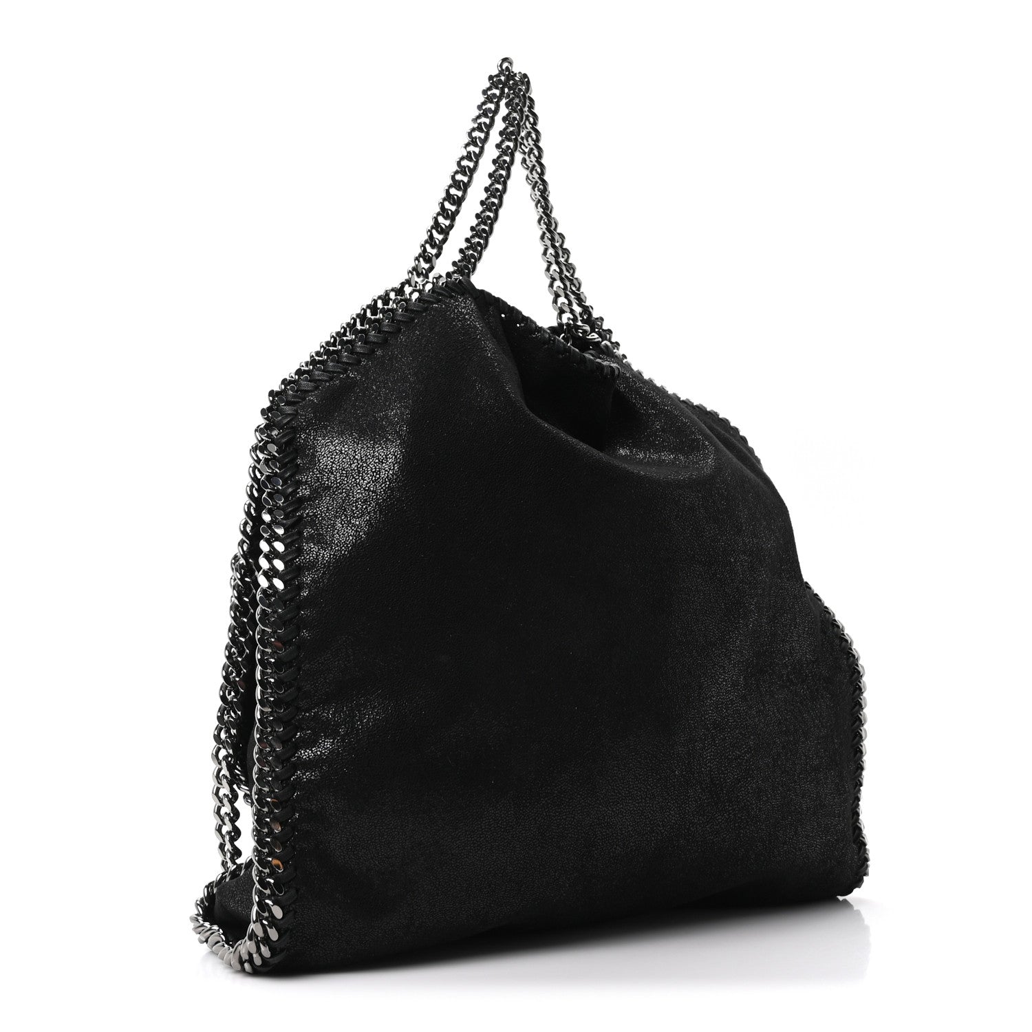 Stella McCartney Shaggy Deer Falabella Fold Over Tote  Black 3 of 10