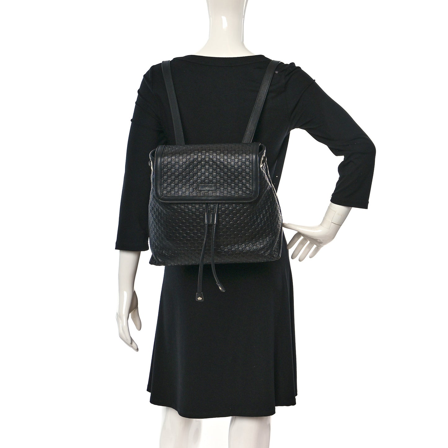 Microguccissima Drawstring Backpack Black