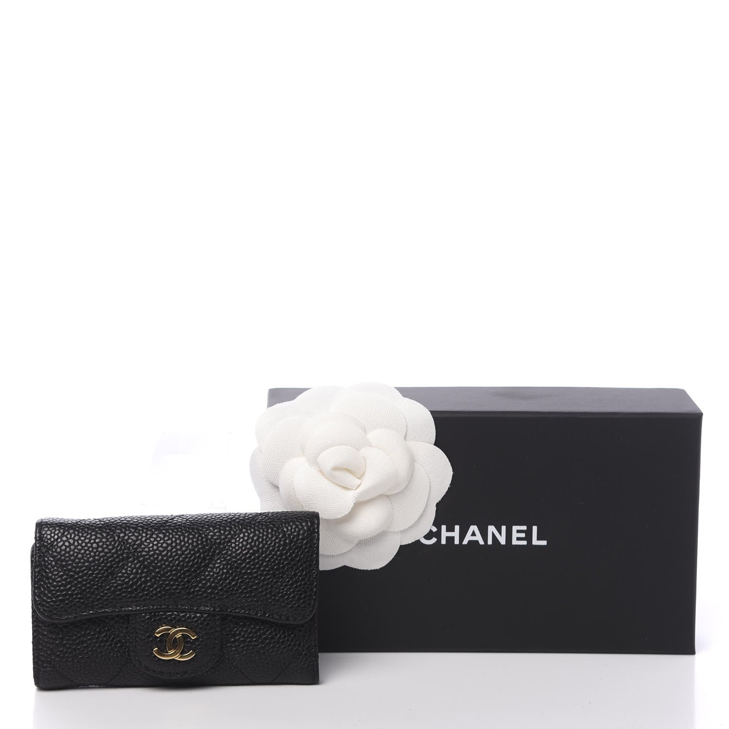Chanel Caviar Quilted 6 Key Holder Black 14 of 14
