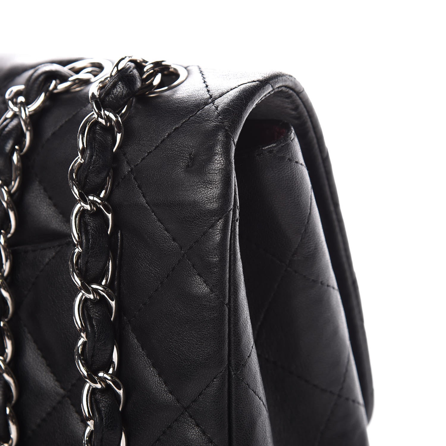 Chanel Lambskin Quilted Jumbo Single Flap Black 10 of 17