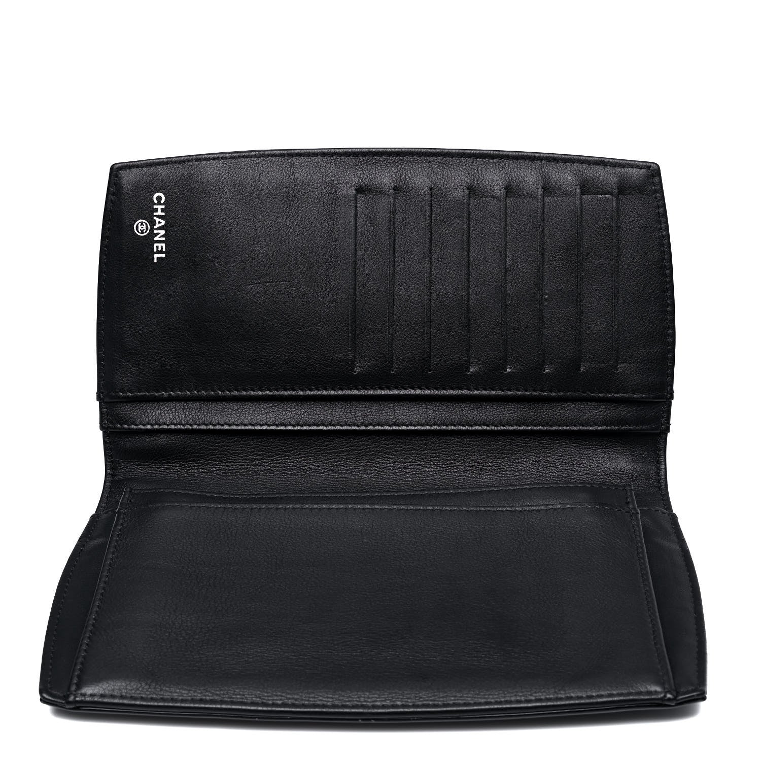 Chanel Patent Large CC Compact Zip Wallet Black 3 of 4