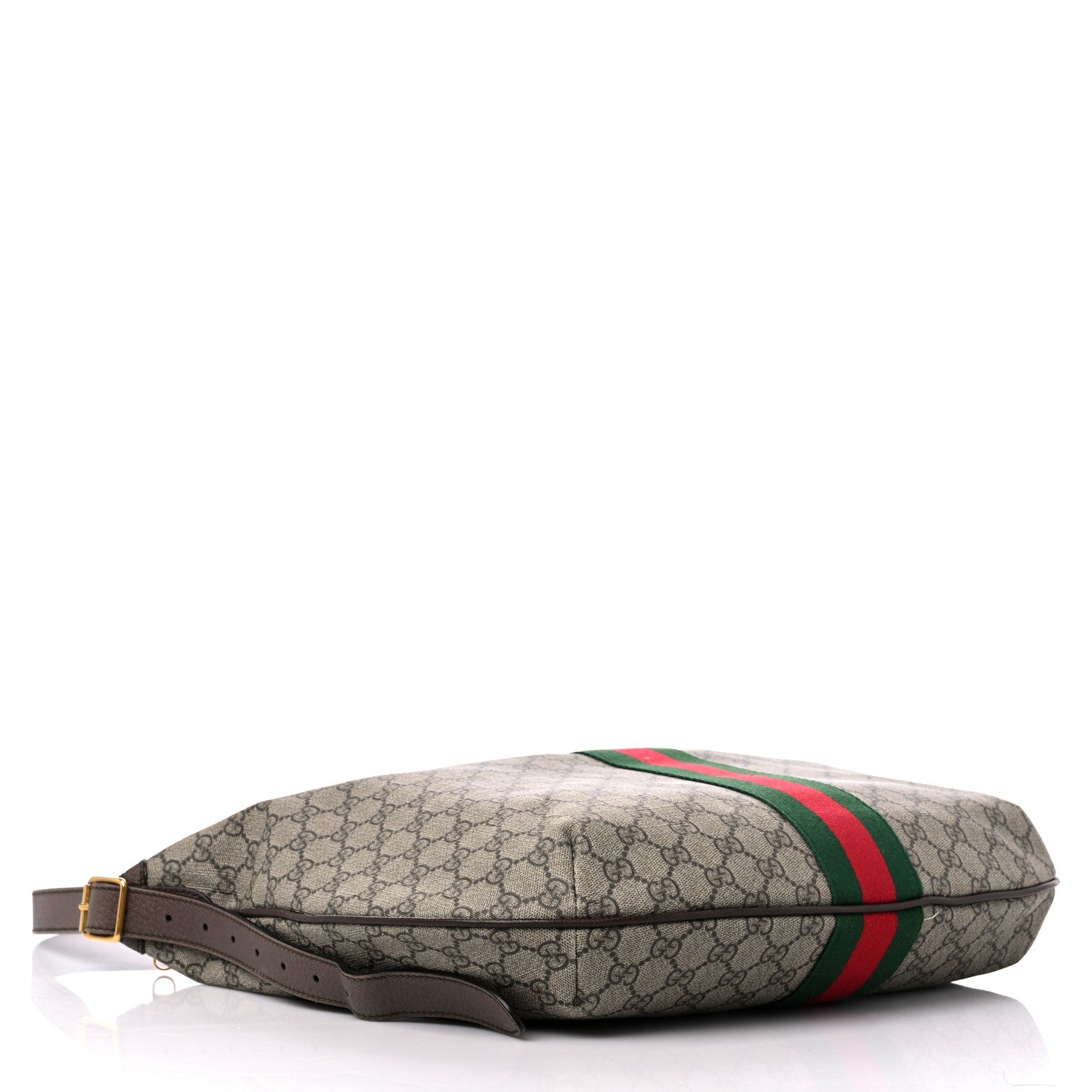 Gucci GG Supreme Monogram Web Ophidia Half Moon Hobo Brown 4 of 19