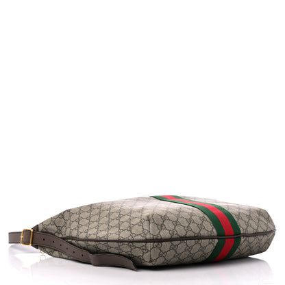 Gucci GG Supreme Monogram Web Ophidia Half Moon Hobo Brown 4 of 19