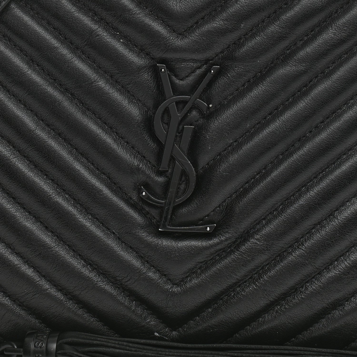 Saint Laurent Calfskin Matelasse Monogram Lou Camera Bag Black 8 of 11
