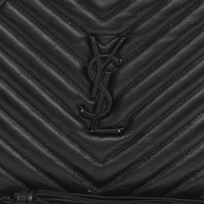 Saint Laurent Calfskin Matelasse Monogram Lou Camera Bag Black 8 of 11