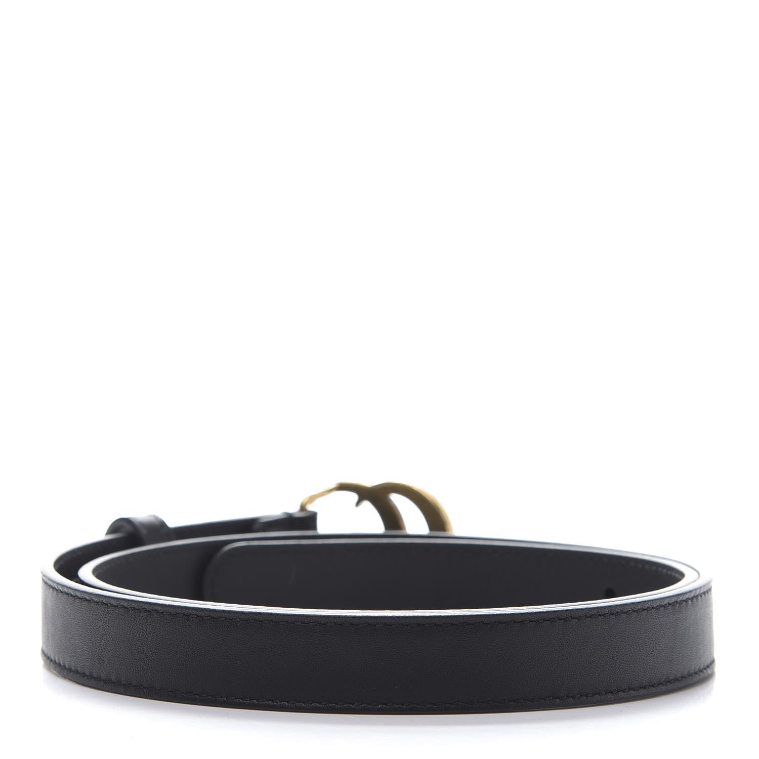 Gucci Calfskin Double G 20mm Belt 75 30 Black 2 of 6