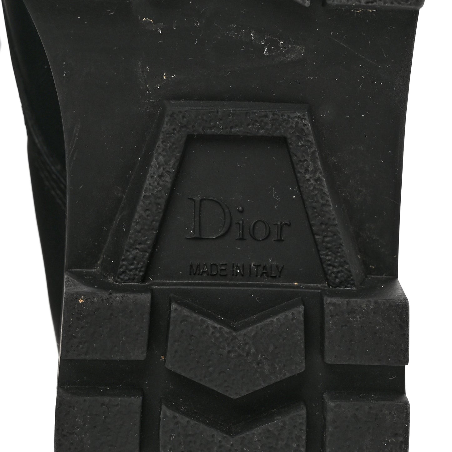 Calfskin Rubber DiorIron Boots 35.5 Black