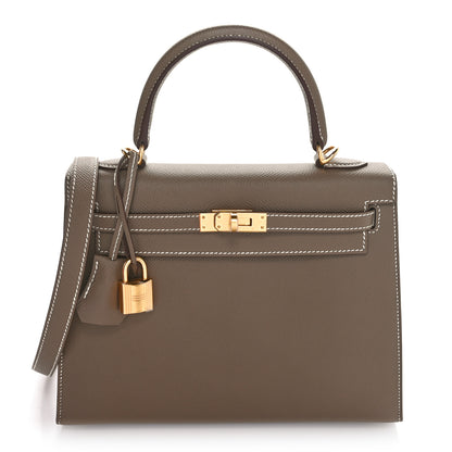 Hermes Epsom Kelly Sellier 25 Etoupe 1 of 10