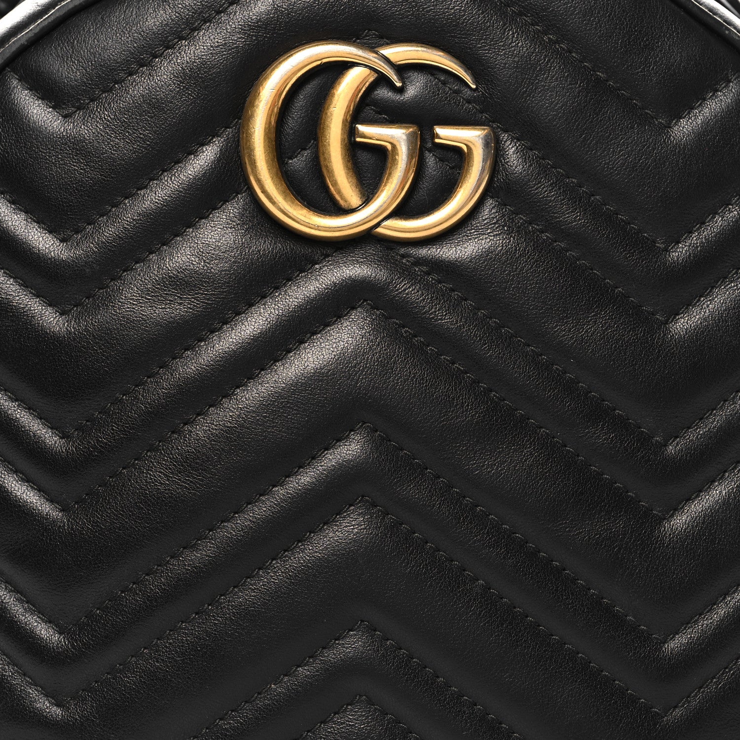 Gucci Calfskin Matelasse GG Marmont Dome Backpack Black 8 of 14
