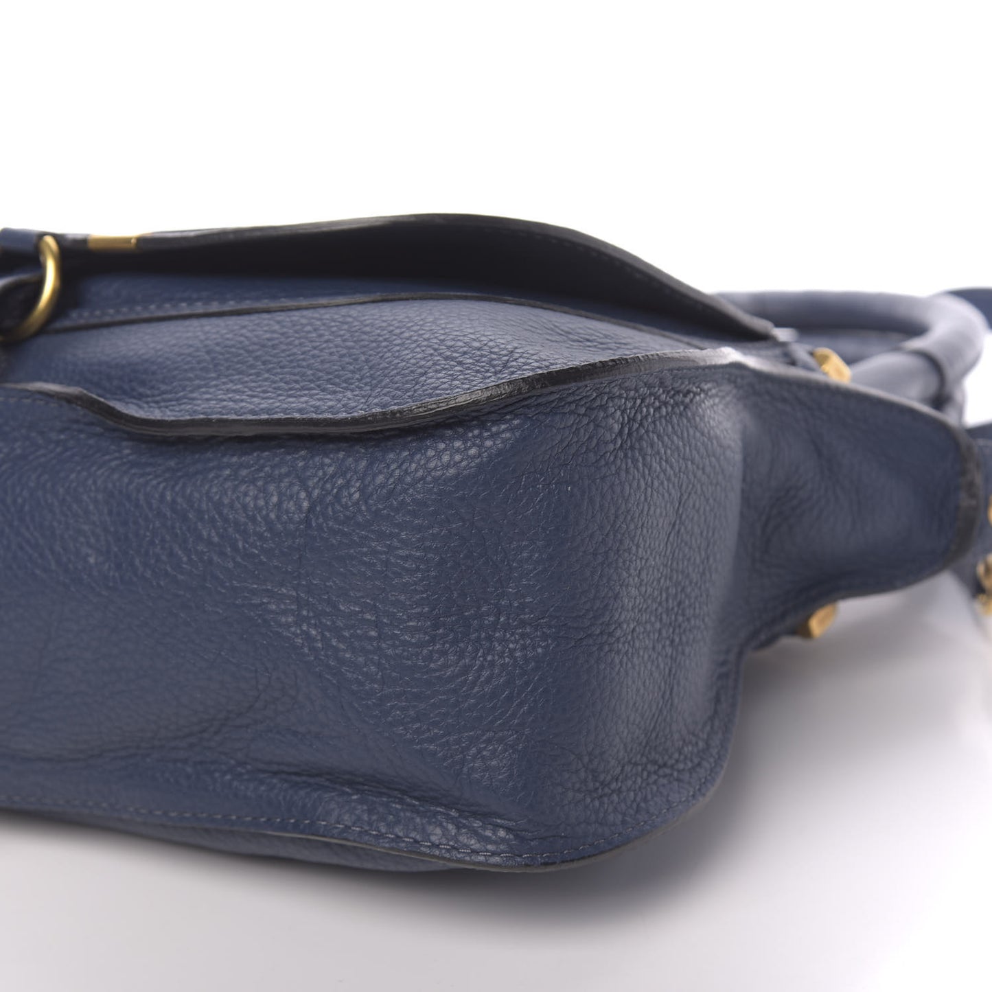 Calfskin Medium Marcie Satchel Royal Navy