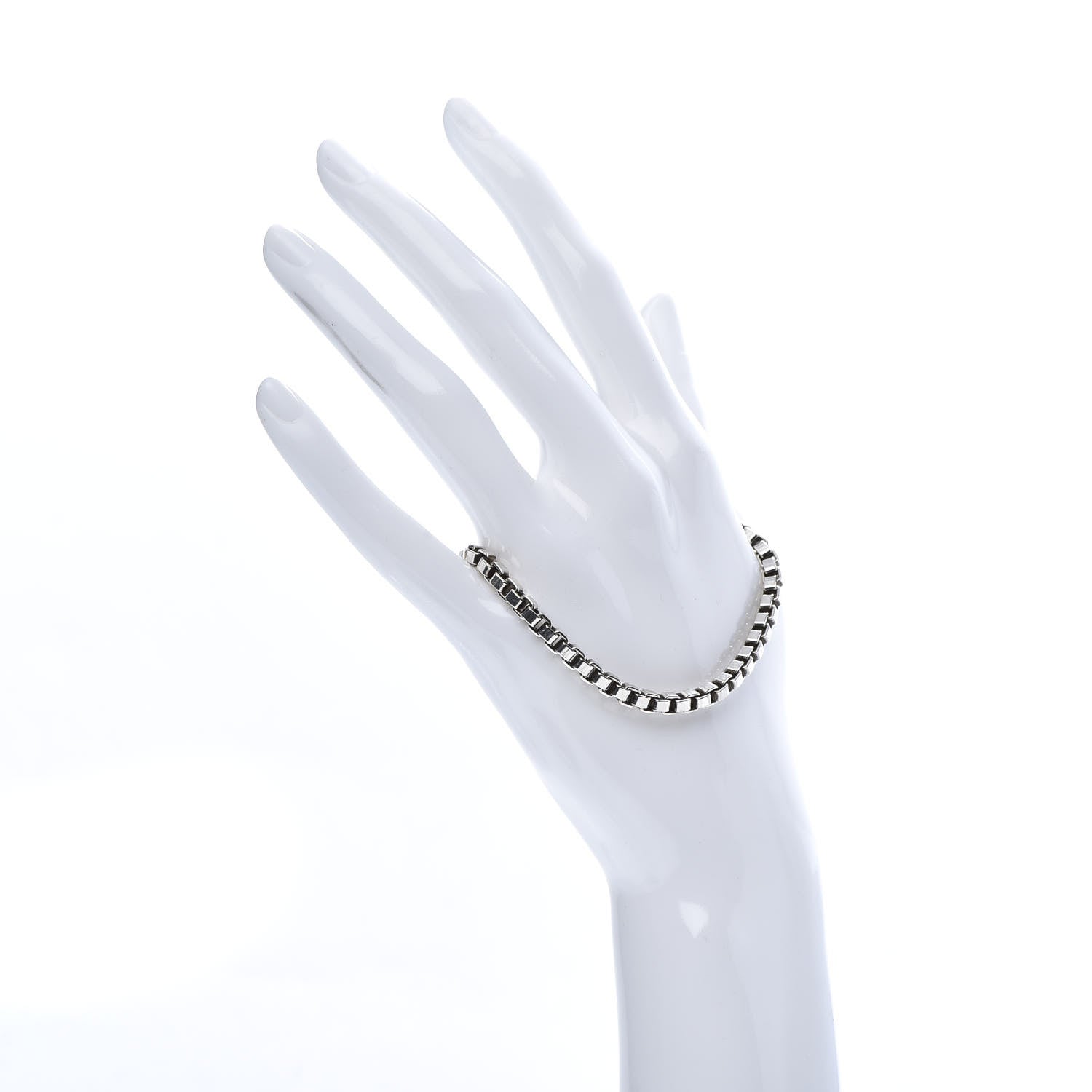 Tiffany Sterling Silver 4mm Venetian Link Bracelet 2 of 5