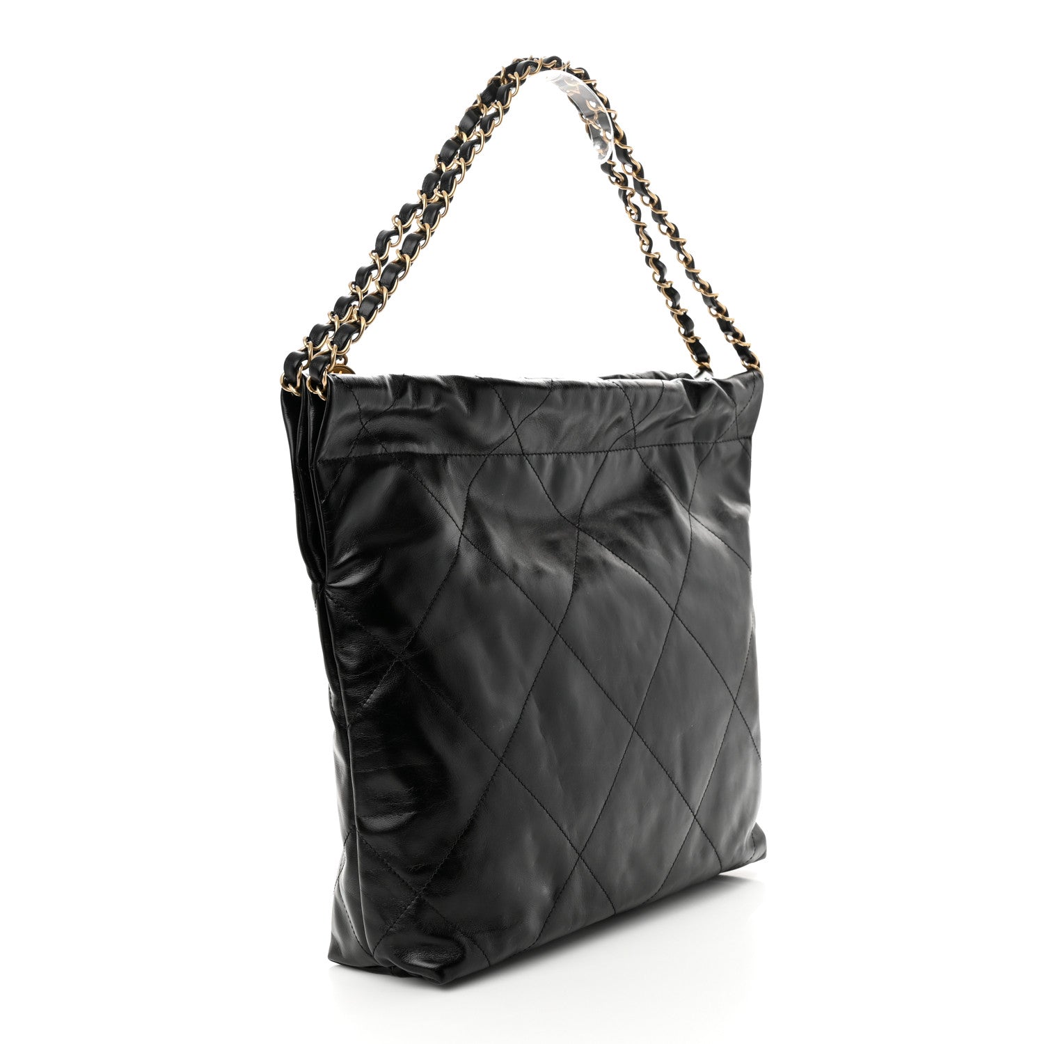 Chanel Shiny Calfskin Quilted Small Chanel 22 Black 4 of 11