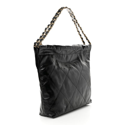 Chanel Shiny Calfskin Quilted Small Chanel 22 Black 4 of 11