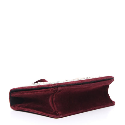 Prada Velluto Cahier Lock Trunk Crossbody Bag Cherry 4 of 9