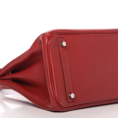 Hermes Taurillon Clemence Birkin 30 Rouge Garance 6 of 10