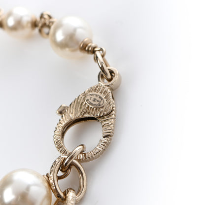 Chanel Pearl Crystal CC Bracelet Gold 6 of 6