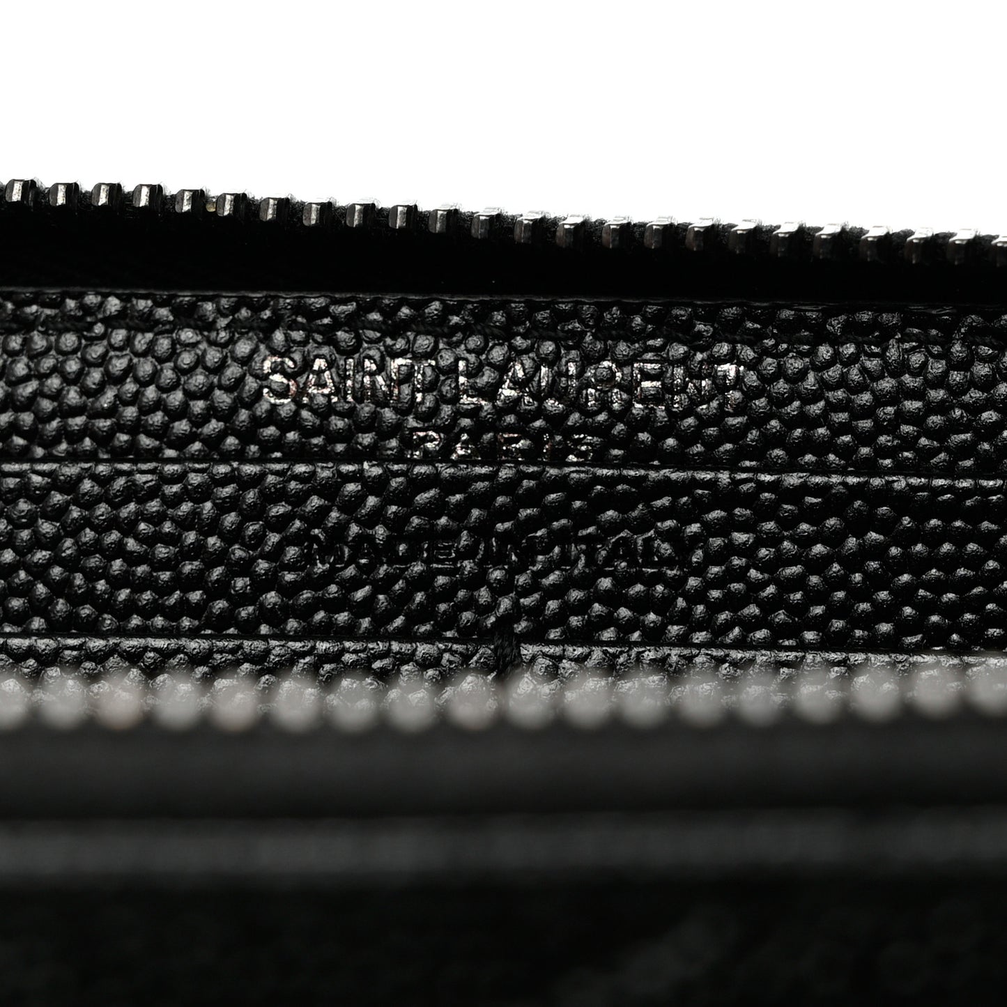 Grain De Poudre Matelasse Chevron Monogram Monochrome Zip Around Wallet Black