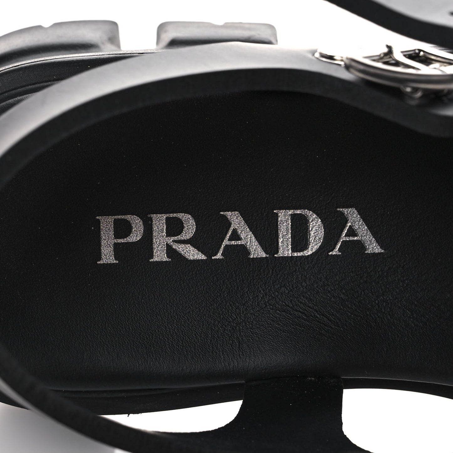 Foam Rubber Triangle Logo Monolith 55mm Cage Sandals 38 Black