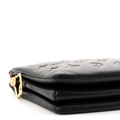 Louis Vuitton Lambskin Embossed Monogram Coussin PM Black 7 of 8