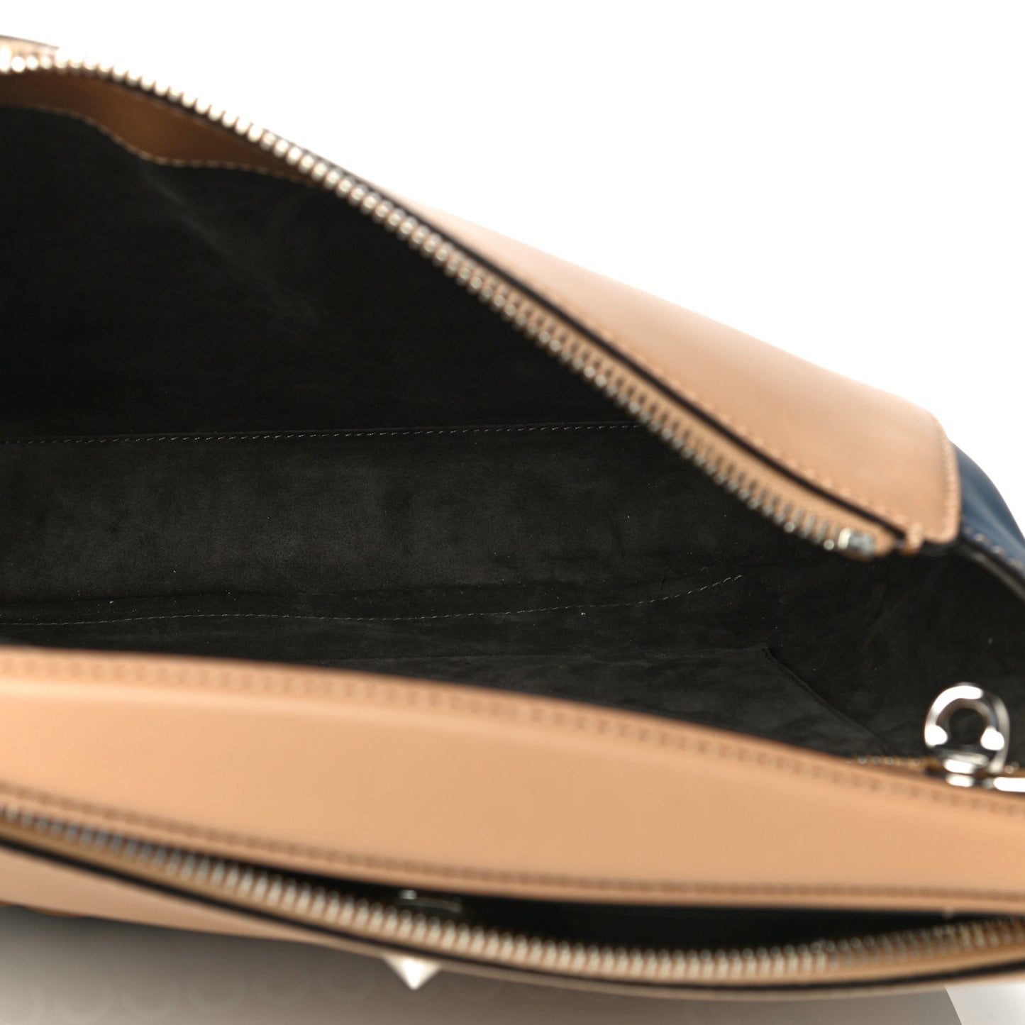 Vitello Baltico Shiny Nappa Lace Up DotCom Satchel Cuoio Blue Multicolor