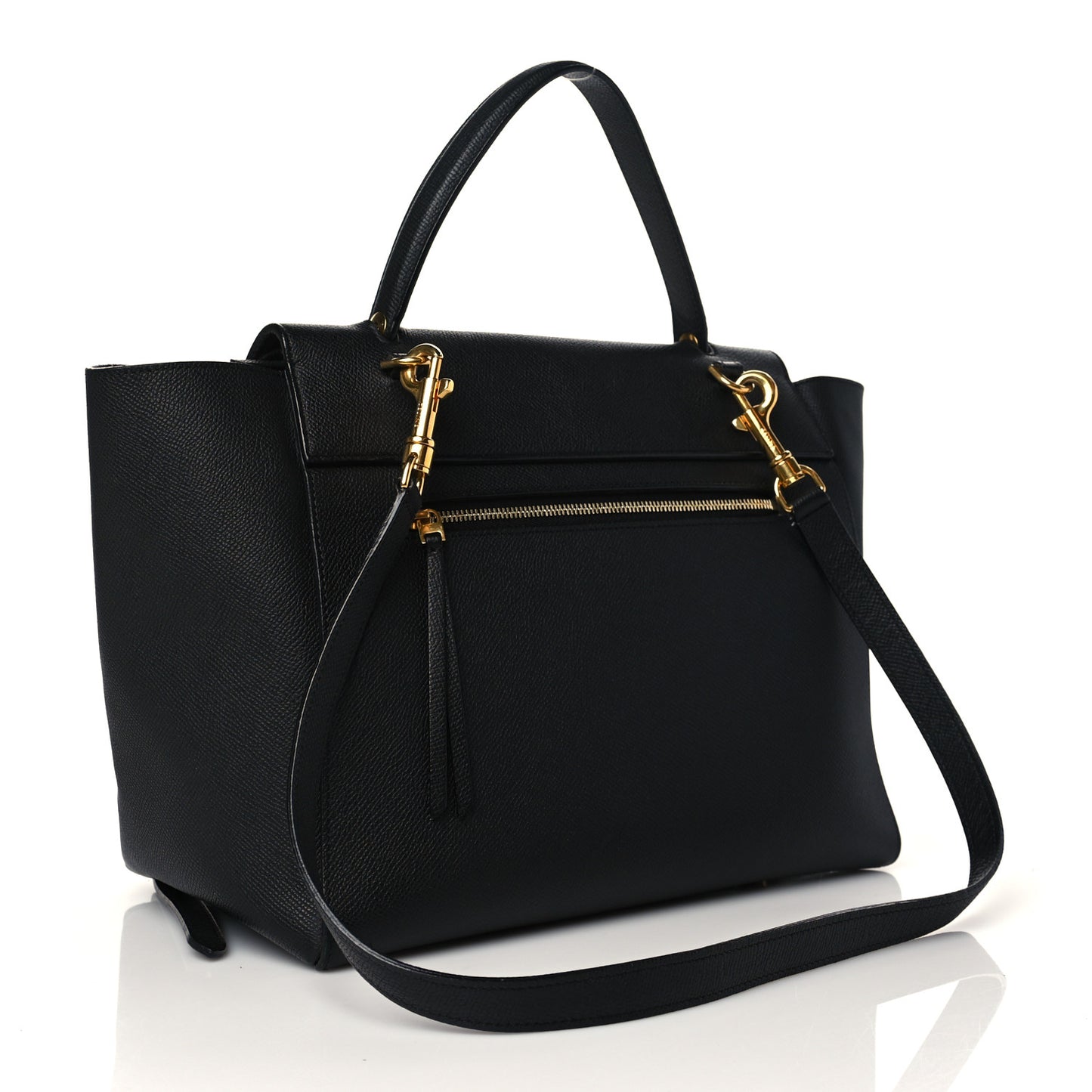 Grained Calfskin Mini Belt Bag Black
