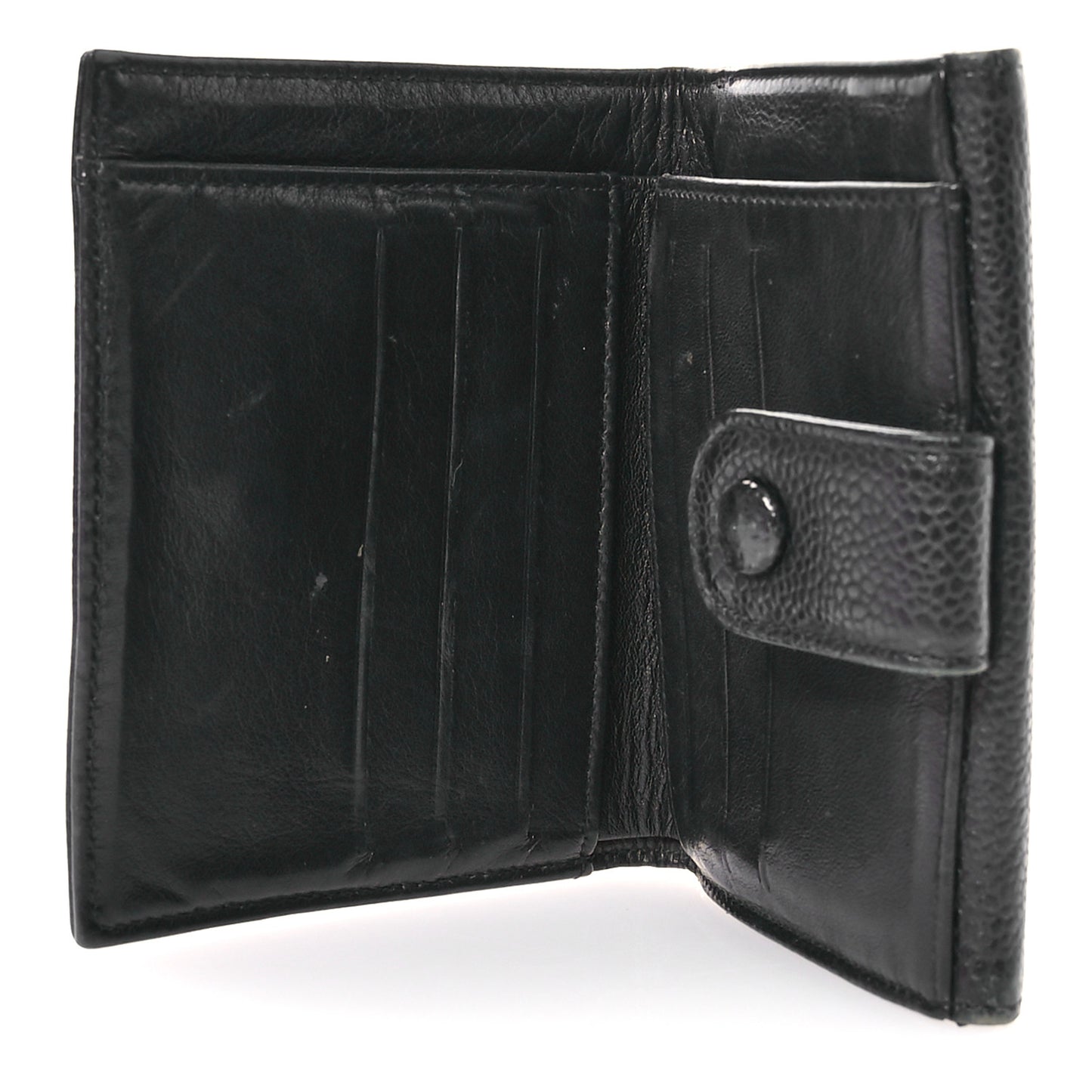 Caviar Timeless CC Compact French Wallet Black