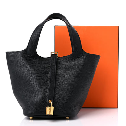 Hermes Taurillon Clemence Picotin Lock 18 PM Black 10 of 10