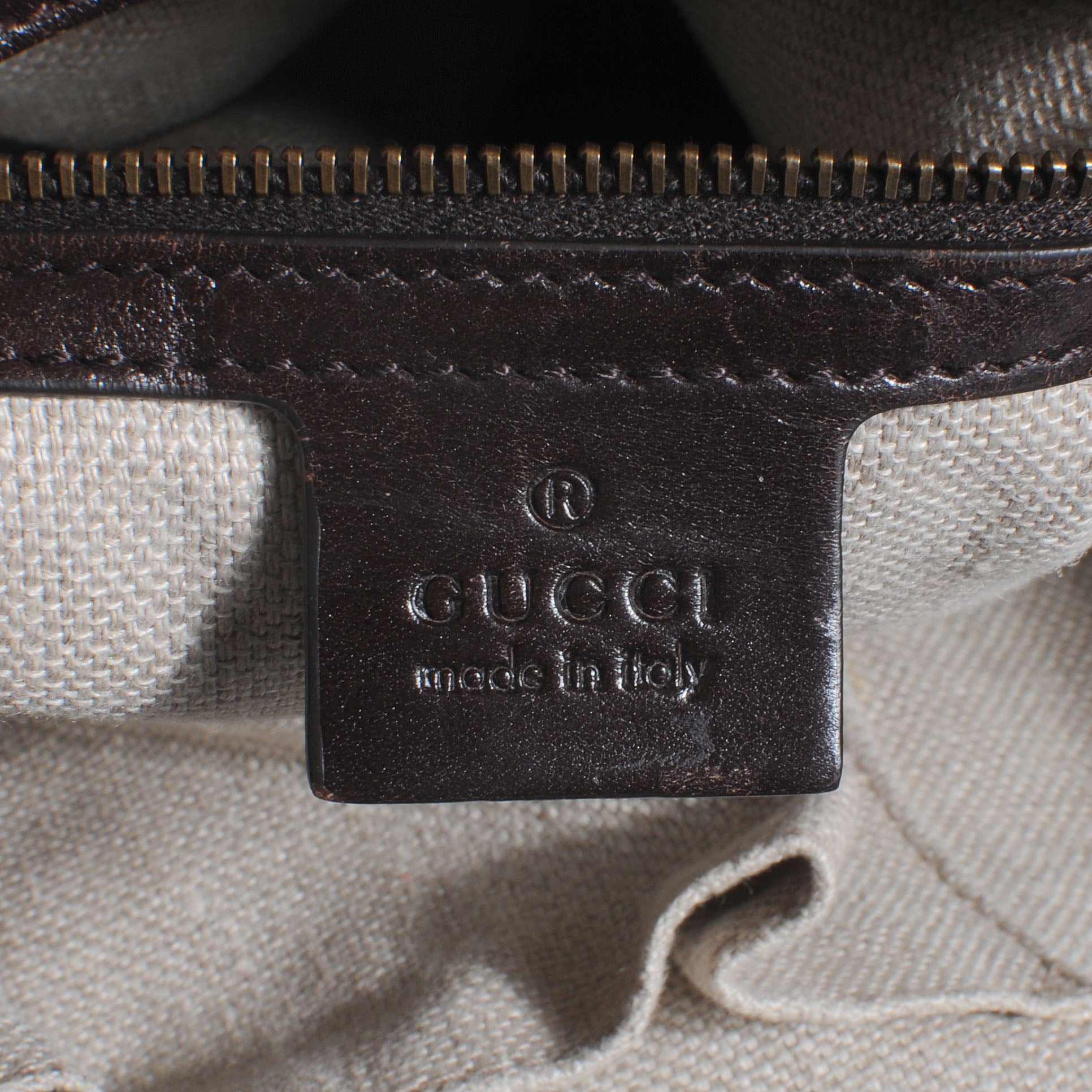Gucci Monogram Crocodile Web Medium Secret Hobo Dark Brown 6 of 8