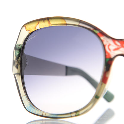 Gucci Oversized Acetate Frame Floral Sunglasses GG 3803/F/S Green 7 of 8
