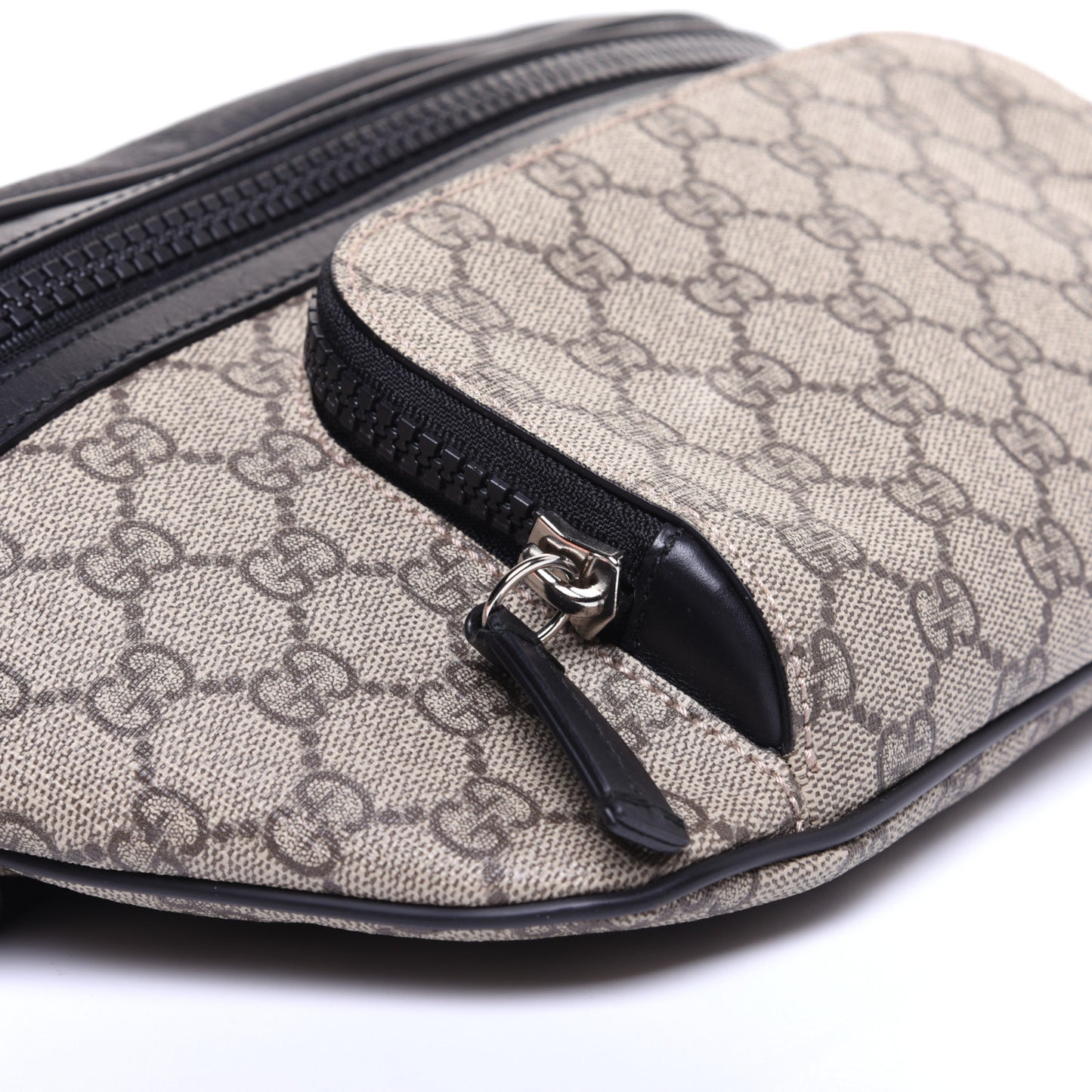 GG Supreme Monogram Belt Bag Black