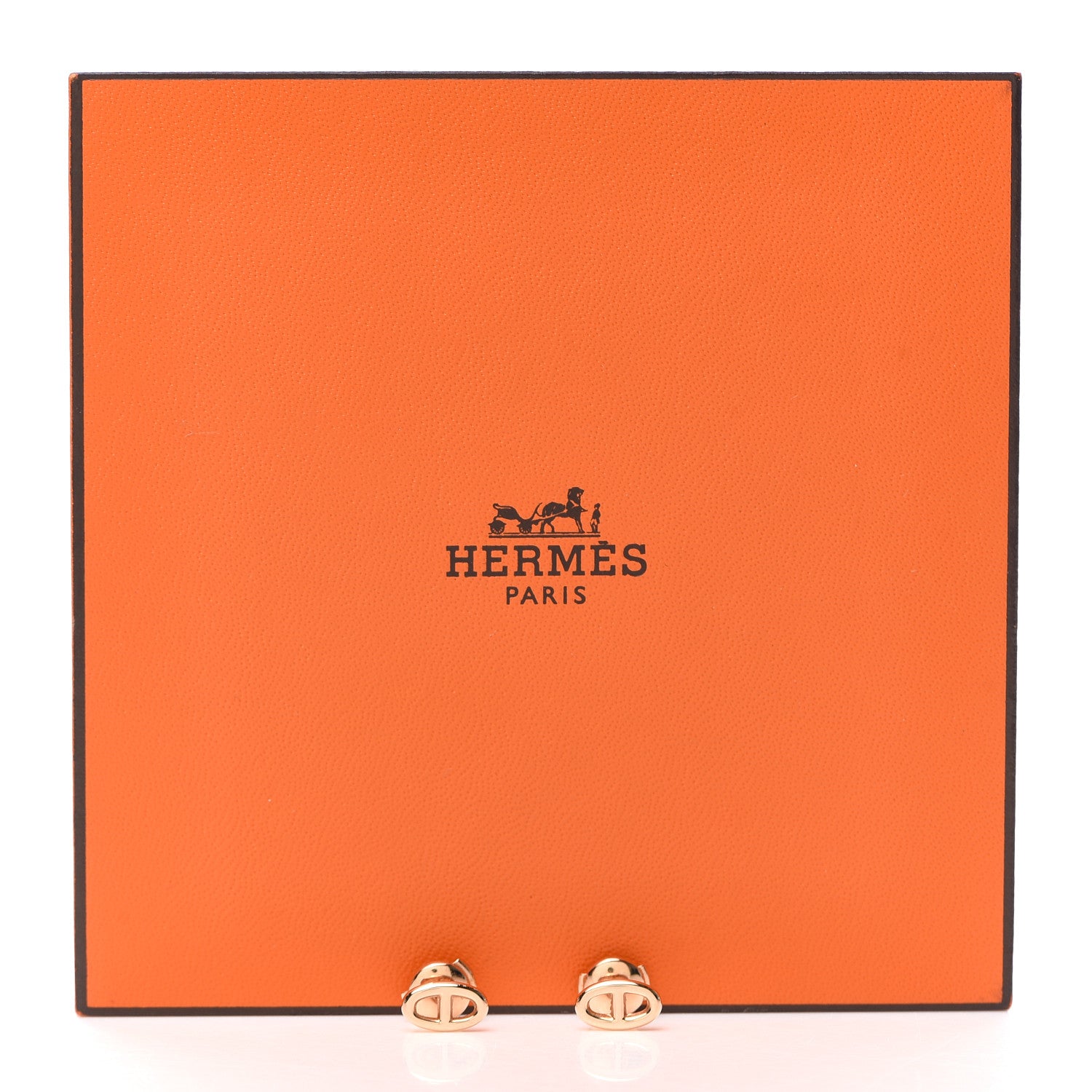 Hermes 18K Rose Gold TPM Farandole Stud Earrings 6 of 6