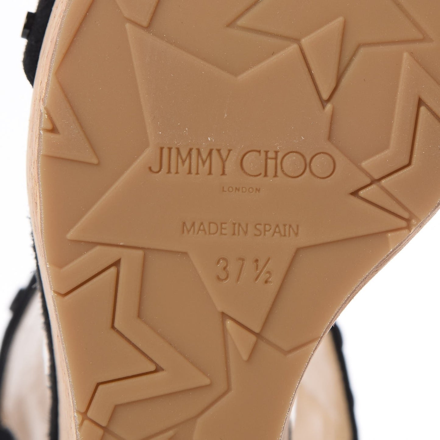 Suede Studded Cork Nelly 120 Wedges 37.5 Black