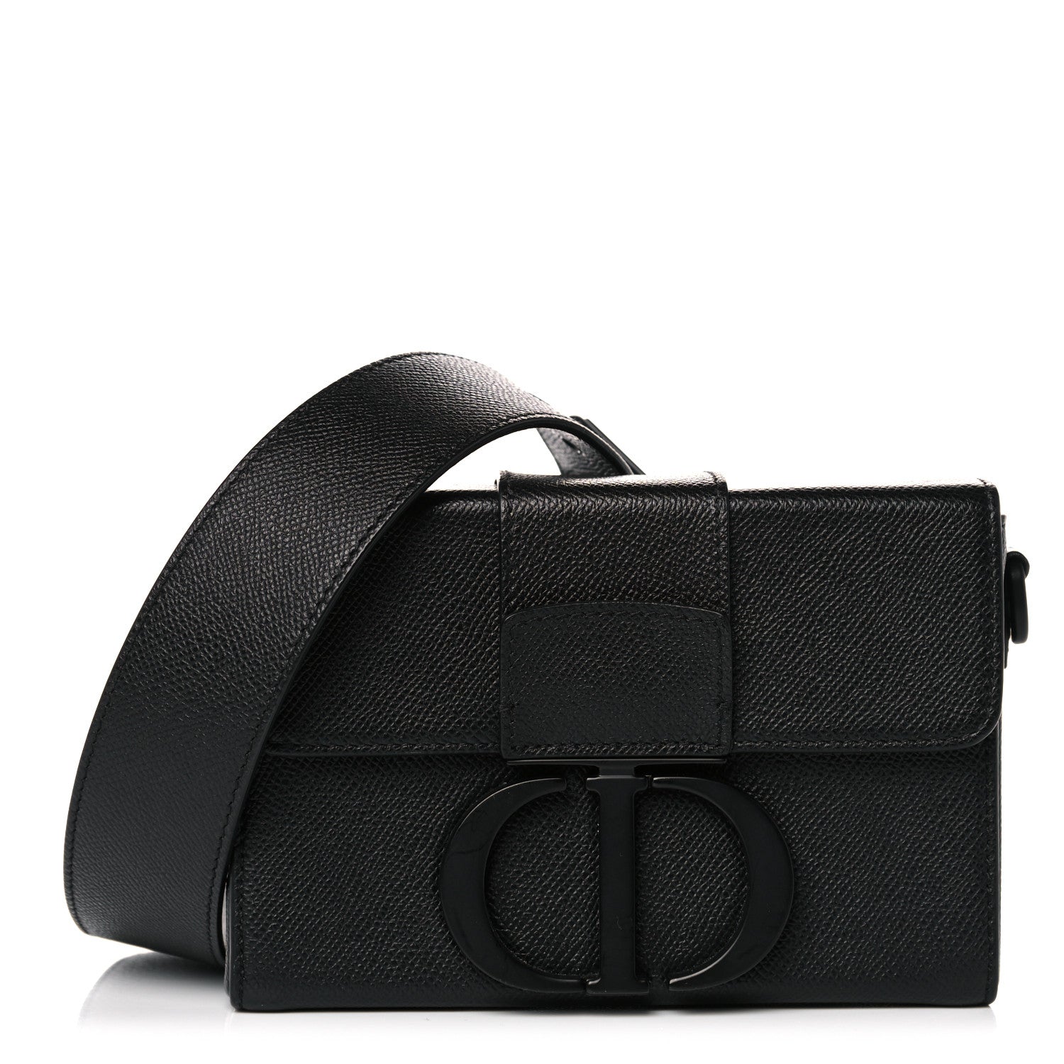 Christian Dior Ultra Matte Grained Calfskin 30 Montaigne Box Bag Black 1 of 12