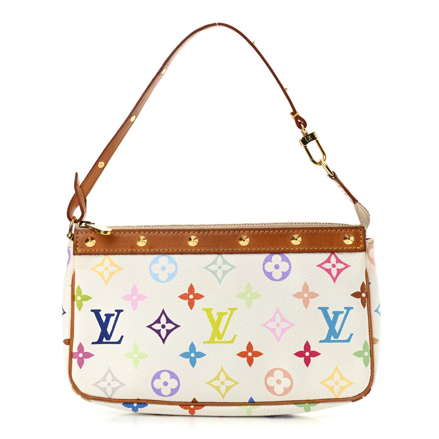 Monogram Multicolor Pochette Accessories White