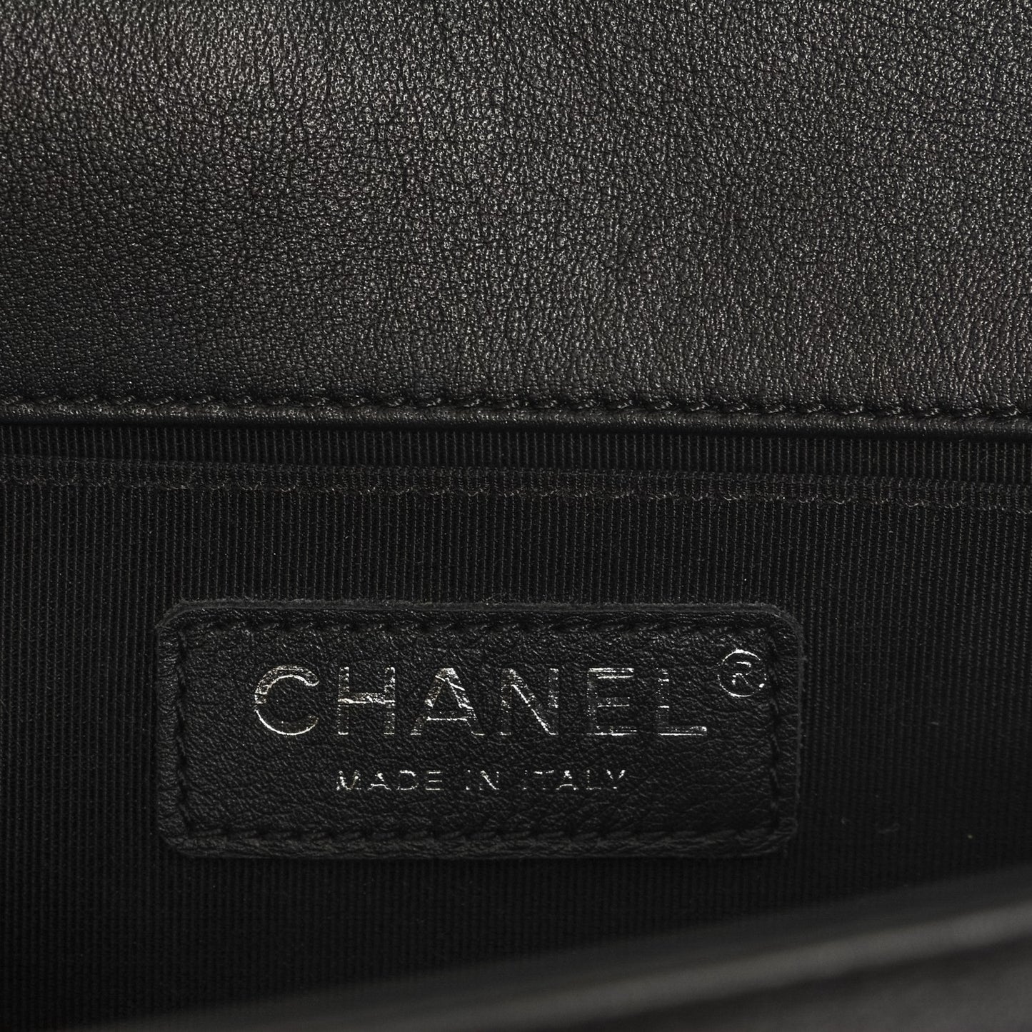 Calfskin Quilted Medium Boy Flap Black