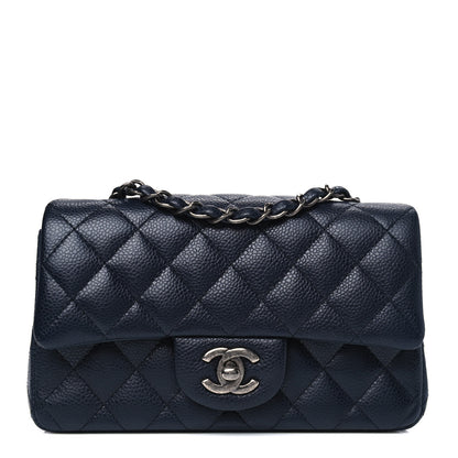 Chanel Caviar Quilted Mini Rectangular Flap Navy 1 of 4