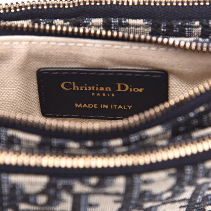 Christian Dior Oblique Saddle Pouch With Strap Navy Blue 6 of 9
