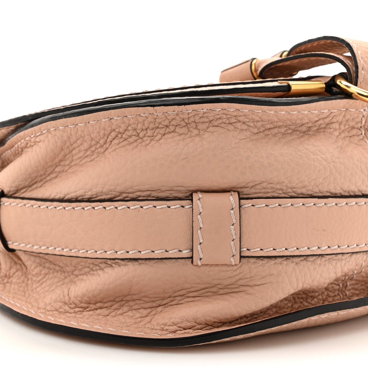Calfskin Mini Marcie Round Crossbody Bag Blush Nude