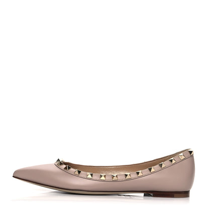 Valentino Garavani Nappa Rockstud Ballerina Flats 36 Poudre 1 of 10