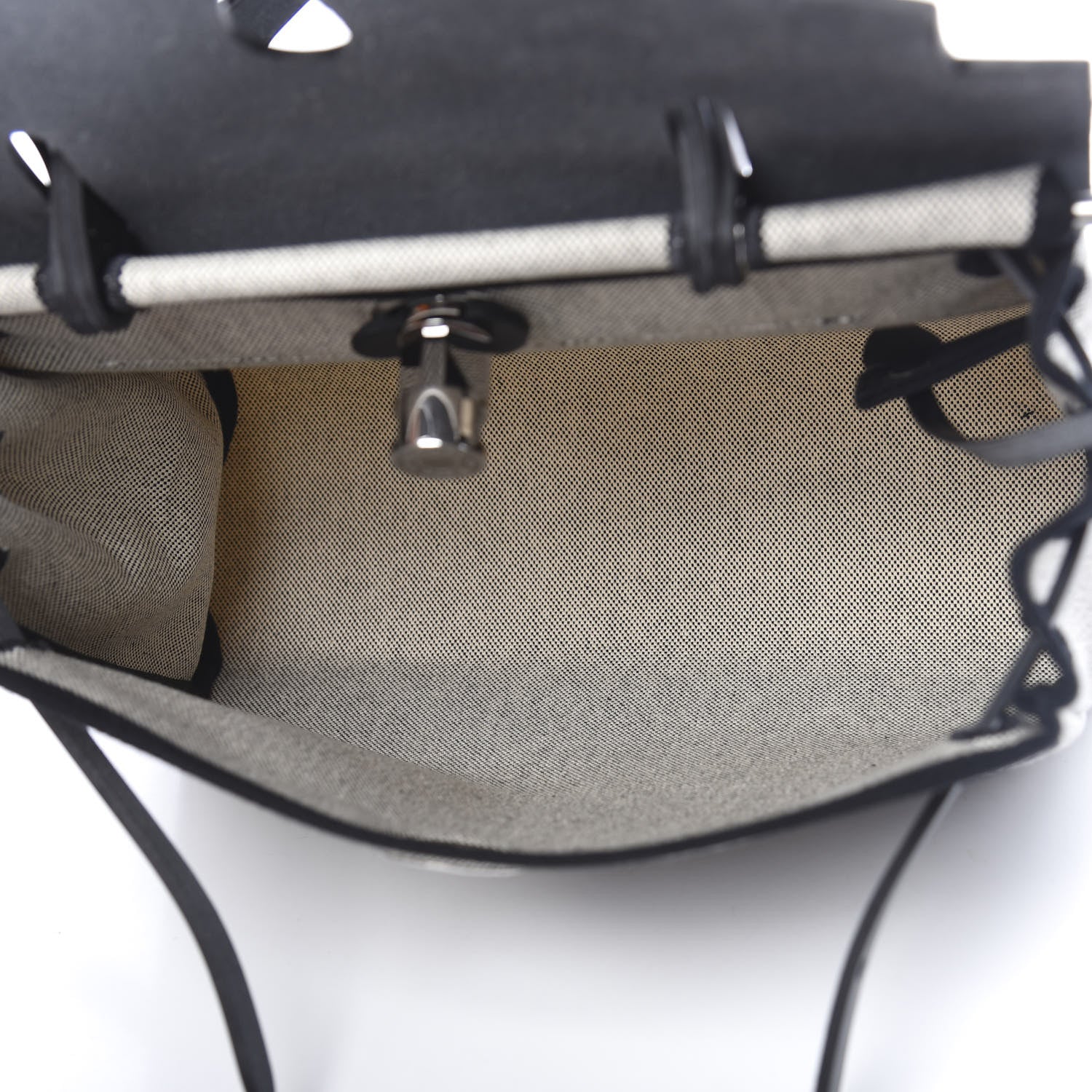 Hermes Vache Hunter Toile H Pegase Pop Herbag Zip Retourne 31 PM Bleu Indigo Ecru Black 6 of 11