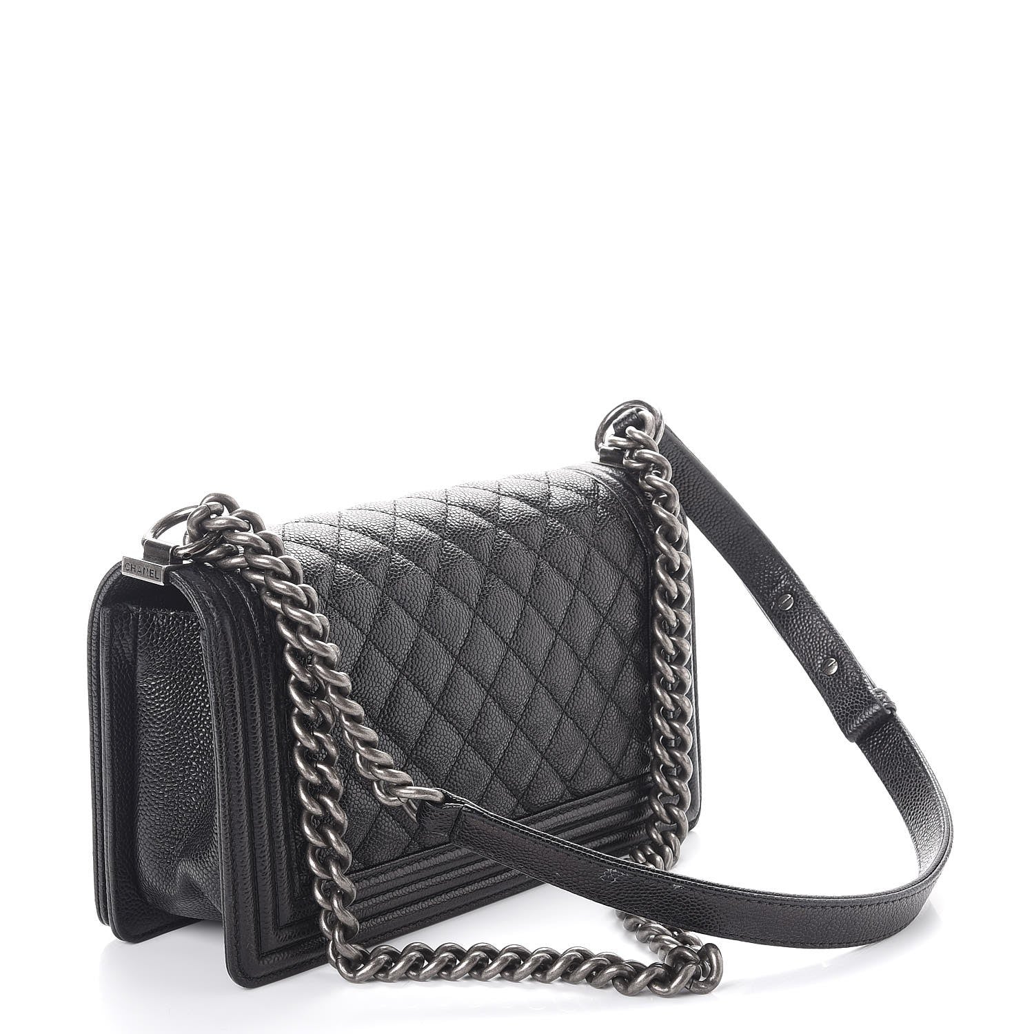 Chanel Caviar Quilted Medium Boy Flap Black 3 of 19