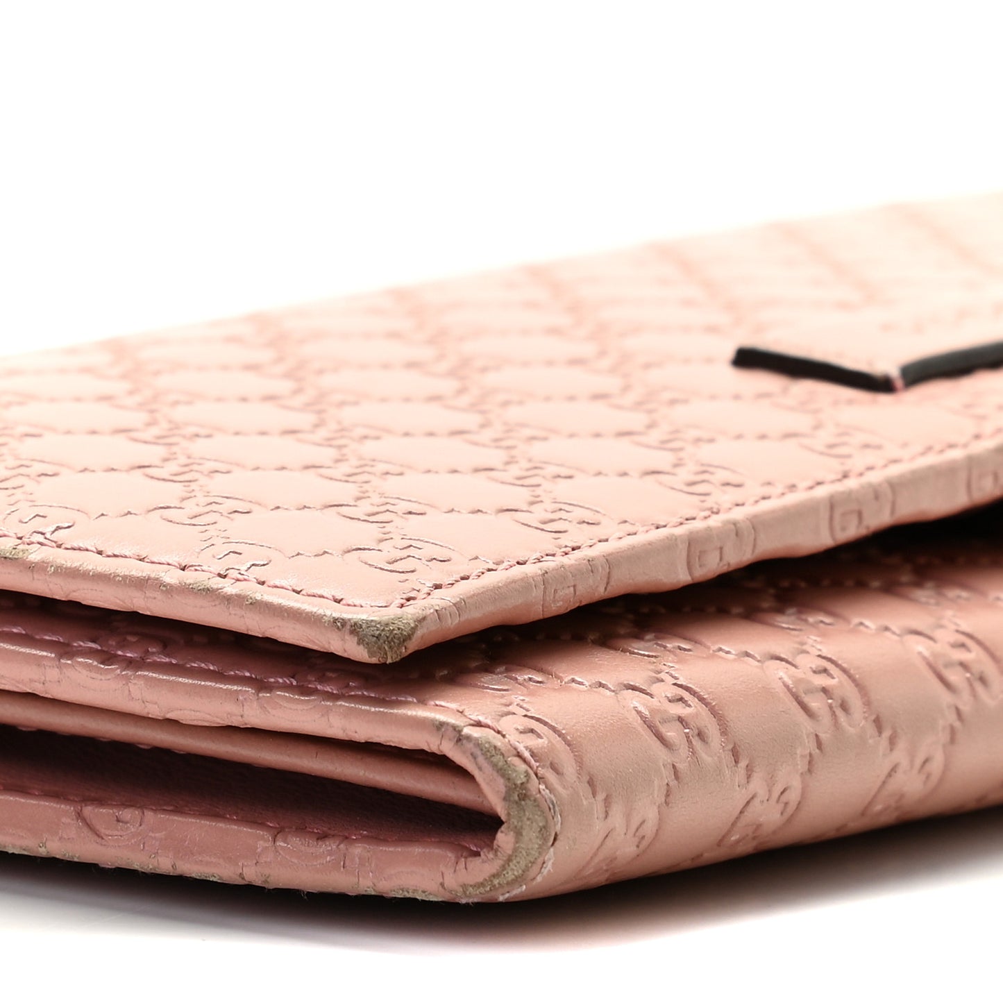 Soft Microguccissima Continental Wallet Soft Pink