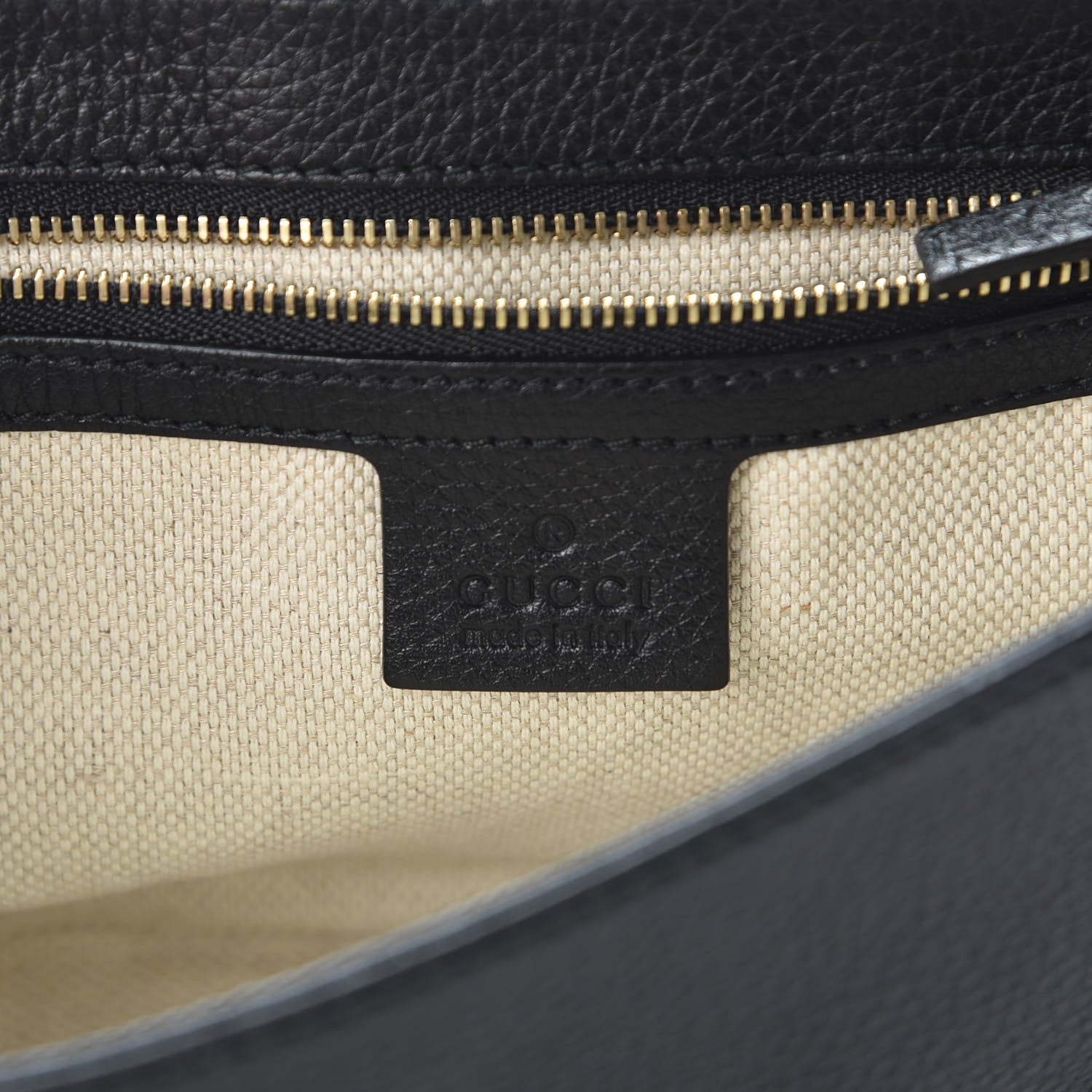 Gucci Pebbled Calfskin Medium Soho Flap Crossbody Black 6 of 8