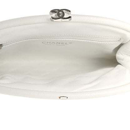 Chanel Caviar Quilted Timeless Clutch White 4 of 4
