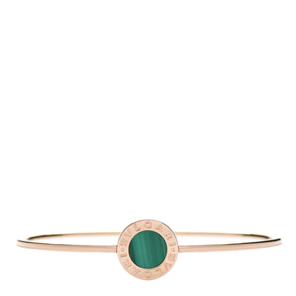 Bulgari 18K Rose Gold Malachite BVLGARI BVLGARI Bangle Bracelet S 1 of 4