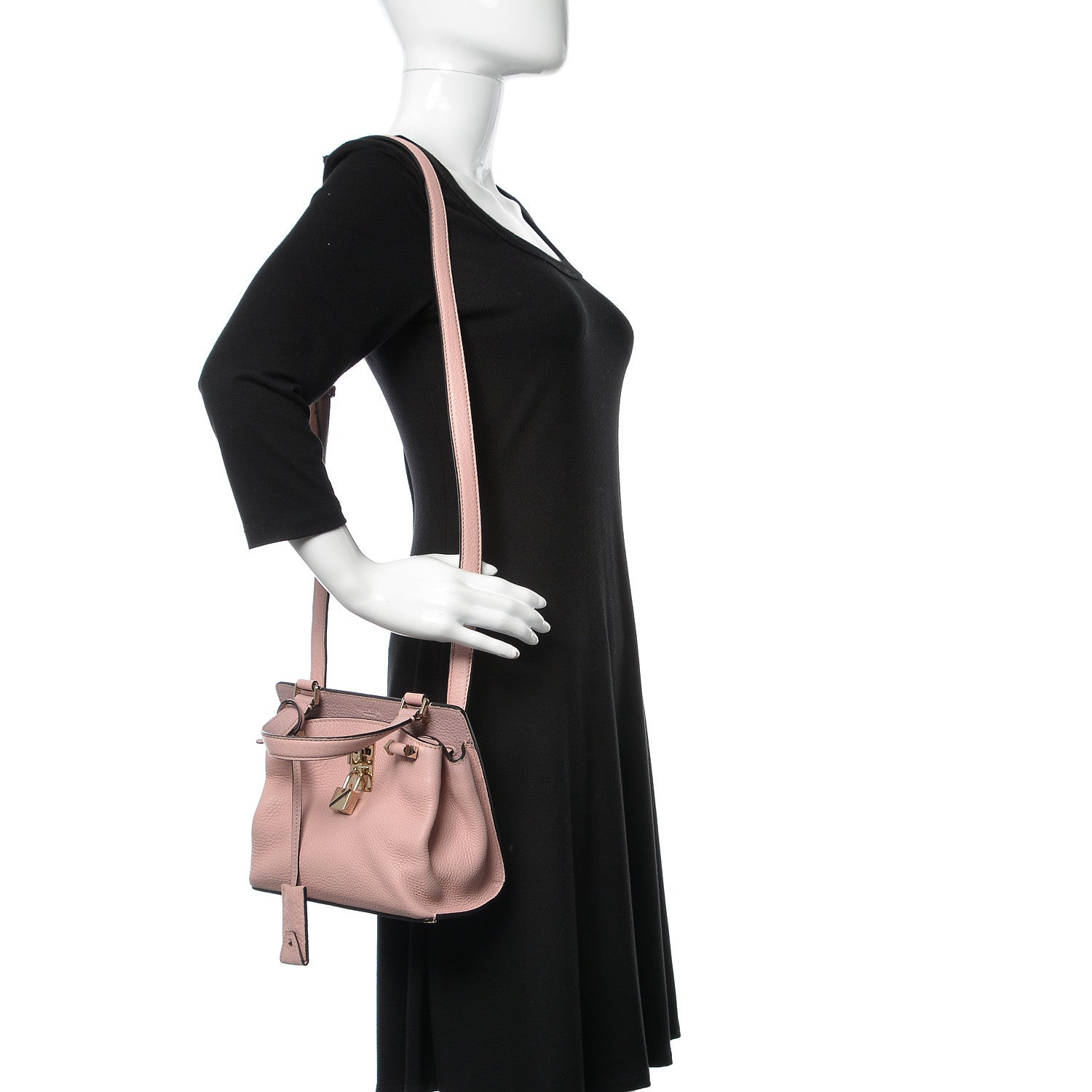 Valentino Garavani Pebbled Calfskin Small Joylock Satchel Loto 2 of 9