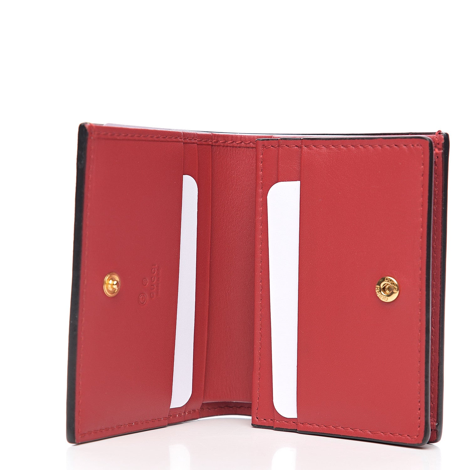 Gucci GG Supreme Monogram Blooms Card Case Wallet Beige Blue Navy Hibiscus Red 4 of 6